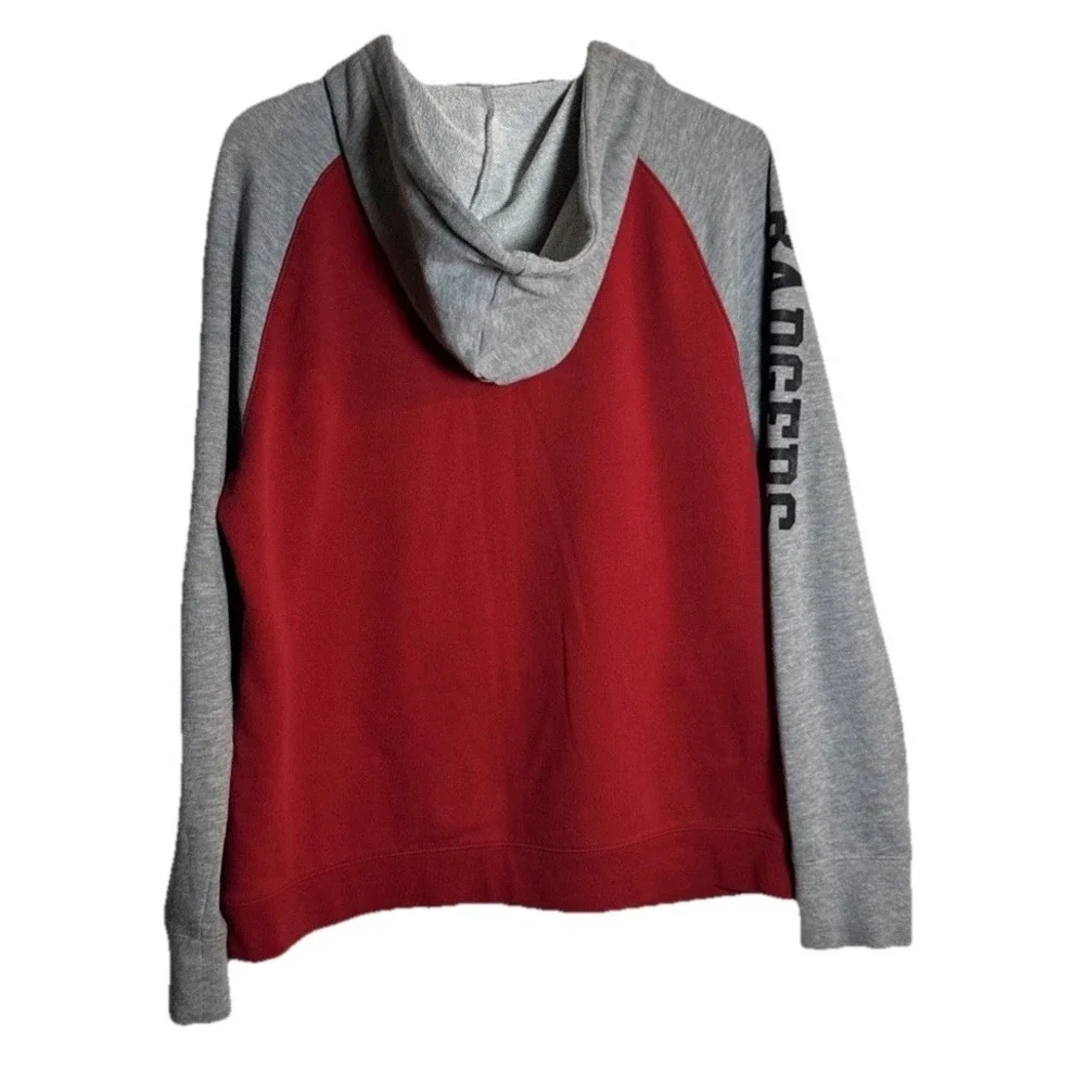 Adidas‎ Wisconsin Badgers Hoodie L Button Neck Pullover Bucky Logo Red Gray